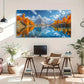 Maplewood Lakes Natural Scenery Wall Art Canvas Office Home Room Framed 120x60cm