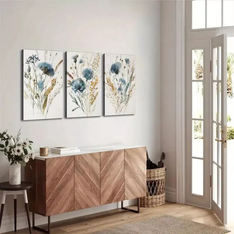 3pcs Minimalist Botanical Country Decor Wall Art Set Canvas Framed 40x60cm - High Quality Print 100% Australian Made Wall Canvas Ready to Hang