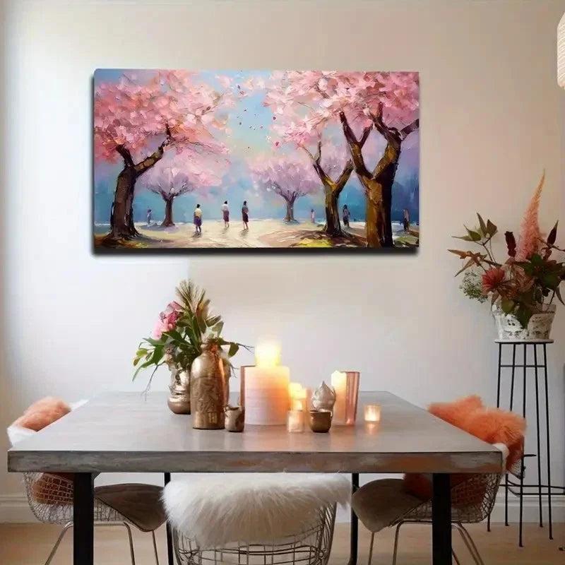 Serenity Cherry Blossom Trees Wall Art Canvas Office Home Room Framed 120x60cm