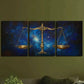 3pcs Galaxy Scale of Justice Triptych Wall Art Set Canvas Framed 40x60cm - High Quality Print 100% Australian Made Wall Canvas Ready to Hang