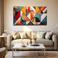 Abstract Geometric Wall Art Canvas Office Home Room Framed 80x45cm