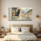 A Black Cat with Yellow Pupils Wall Art Canvas Office Home Room Framed 120x60cm