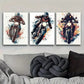 3pcs  Vibrant An Energetic Motorcycle Rider  Wall Art Set Canvas Framed 40x60cm - High Quality Print 100% Australian Made Wall Canvas Ready to Hang