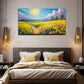 Vibrant Sun Soaring Sky Modern Wall Art Canvas Office Home Room Framed 120x60cm