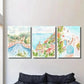 3pcs Ocean Coastal City Nature Landscape Wall Art Set Canvas Framed 40x60cm - High Quality Print 100% Australian Made Wall Canvas Ready to Hang