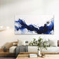 Dynamic Modern Blue Ink Wall Art Canvas Office Home Room Framed 80x45cm