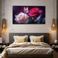 Butterfly Resting On White Rose Wall Art Canvas Office Home Room Framed 120x60cm