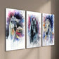3pcs Colorful Abstract Horse Painting Wall Art Set Canvas Framed 40x60cm - High Quality Print 100% Australian Made Wall Canvas Ready to Hang