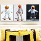 3pcs Evil Pumpkin Skateboard Metal Print Ready to Hang Art