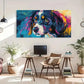Colorful Dog Modern Expression Wall Art Canvas Office Home Room Framed 120x60cm