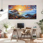 Sunrise Seascape Colorful Wall Art Canvas Office Home Room Framed 120x60cm