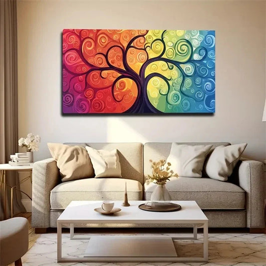 A Chic Tree For Schools Wall Art Canvas Office Home Room Framed 120x60cm