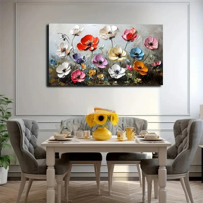 Rich Colors Creating A Layered Wall Art Canvas Office Home Room Framed 120x60cm