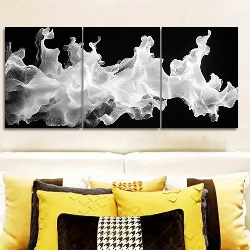 3pcs Floating abstract paintings Metal Print Ready to Hang Art