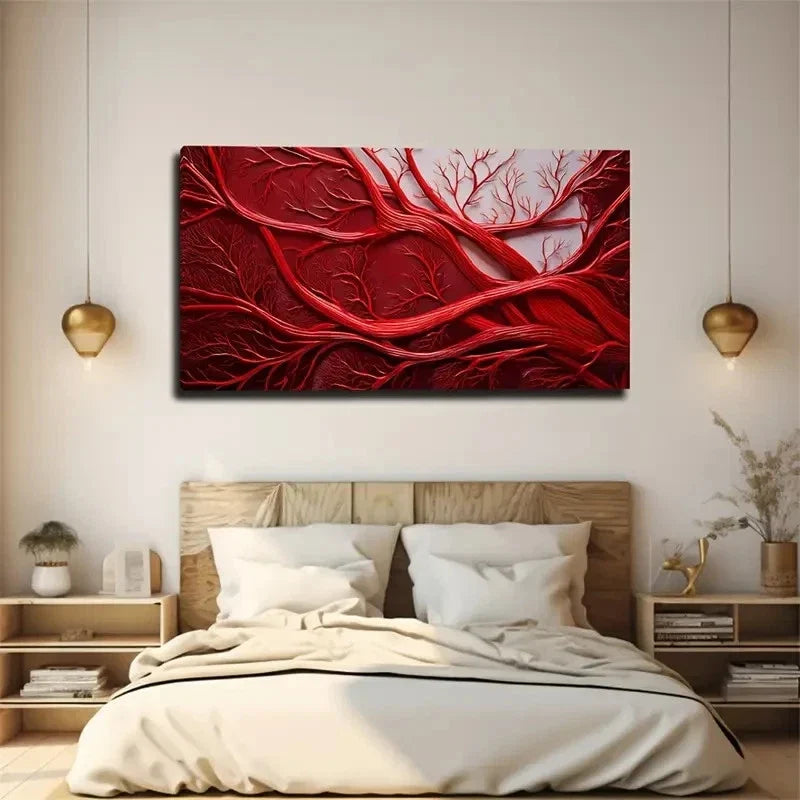 Abstract Tree Roots Wall Art Canvas Office Home Room Framed 120x60cm