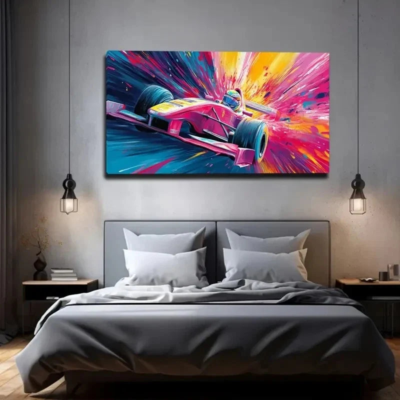The Main Color Of The Design Wall Art Canvas Office Home Room Framed 120x60cm