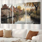 3pcs Aesthetic Peaceful Village In Autumn Wall Art Set Canvas Framed 40x60cm - High Quality Print 100% Australian Made Wall Canvas Ready to Hang