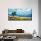 Trees Hill Overlooking Ccean Wall Art Canvas Office Home Room Framed 80x45cm
