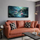 Pink For Lotus Blossoms Decor Wall Art Canvas Office Home Room Framed 80x45cm
