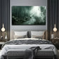 Serene Bamboo Forest Asian Wall Art Canvas Office Home Room Framed 80x45cm