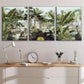 3pcs Tropical Forest & Wildlife Vibrant Flowers Wall Art Set Canvas Framed 40x60cm - High Quality Print 100% Australian Made Wall Canvas Ready to Hang