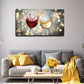 Two Clinking Goblets Perfect Wall Art Canvas Office Home Room Framed 120x60cm