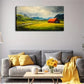 Enchanting Red House Lush Wall Art Canvas Office Home Room Framed 120x60cm