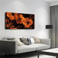 Orange Red Fusaria Flowers Wall Art Canvas Office Home Room Framed 120x60cm