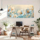 Golden Accents Elegant Blue Wall Art Canvas Office Home Room Framed 120x60cm