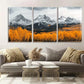 3pcs Majestic Mountain Vibrant Autumn Perfect Wall Art Set Canvas Framed 40x60cm - High Quality Print 100% Australian Made Wall Canvas Ready to Hang