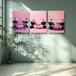 3pcs Adorable Panda Playing Table Tennis Wall Art Set Canvas Framed 40x60cm - High Quality Print 100% Australian Made Wall Canvas Ready to Hang