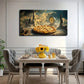 Vintage Clock With Pizza & Wall Art Canvas Office Home Room Framed 120x60cm