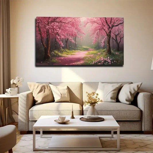 Woods Romantic Trees Wall Art Canvas Office Home Room Framed 120x60cm
