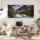 Glacier Trees & Cloud Decor Wall Art Canvas Office Home Room Framed 120x60cm