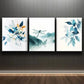 3pcs Colorful Watercolor Dragonfly White Perfect Wall Art Set Canvas Framed 40x60cm - High Quality Print 100% Australian Made Wall Canvas Ready to Hang