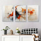 3pcs Abstract Dance Geometric Design with Bold Metal Print Ready to Hang Art