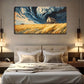 Abstract Black Clouds Over Wall Art Canvas Office Home Room Framed 120x60cm