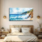 Dreamy Coastal Beach Scene Wall Art Canvas Office Home Room Framed 120x60cm