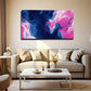 Vivid Flowing Design Purple Wall Art Canvas Office Home Room Framed 80x45cm