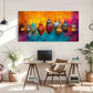 Cultural Colorful Lights Deco Wall Art Canvas Office Home Room Framed 120x60cm