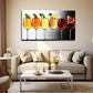 Deco Style Vibrant Drinks Wall Art Canvas Office Home Room Framed 120x60cm