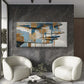 Abstract Face Design Wall Art Canvas Office Home Room Framed 80x45cm