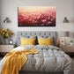 Pink Flower Sea Minimalist Wall Art Canvas Office Home Room Framed 80x45cm