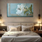 White Flower with Black Stamens Wall Art Canvas Office Home Room Framed 120x60cm