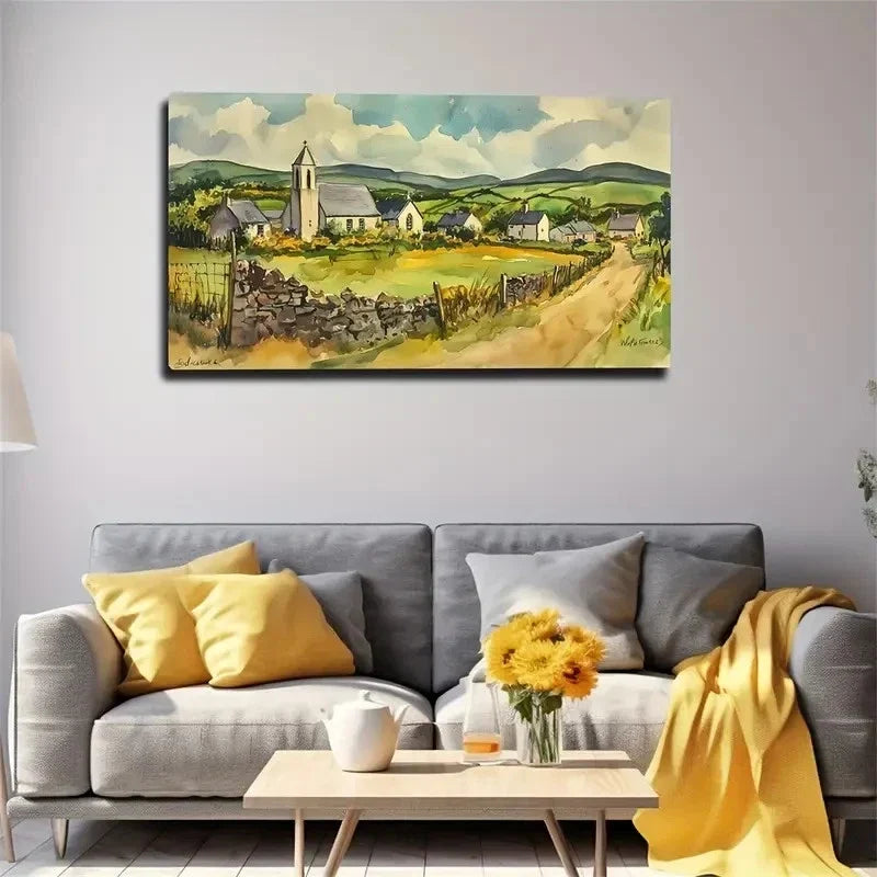 Rustic Country Landscape Décor Wall Art Canvas Office Home Room Framed 120x60cm