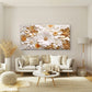 Elegant Gold White Paper Flower Wall Art Canvas Office Home Room Framed 120x60cm