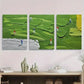 3pcs Modern Abstract Landscape with Colorful Golf Metal Print Ready to Hang Art