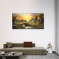 Rivers Villages Nature Wall Art Canvas Office Home Room Framed 80x45cm
