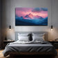 Blue Gradient Snowy Mountain Wall Art canvas office home room framed 120x60cm