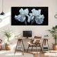 Monochrome Botanical Petals Wall Art Canvas Office Home Room Framed 120x60cm